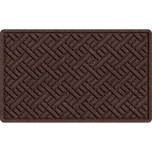 parquet trafficmaster recycled plush mat rug rubber floor door brown