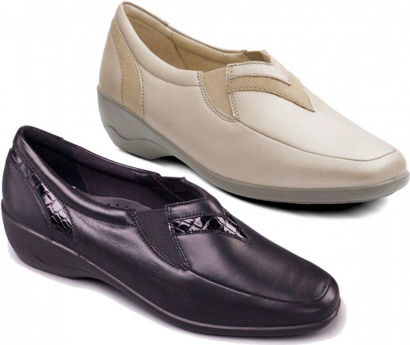 Padders Rita Donna in in in Pelle Extra Wide EE Mocassini scarpe comode zeppa nero 2d08d3 Padders Rita Donna in in in Pelle Extra Wide EE Mocassini scarpe comode zeppa nero 2d08d3