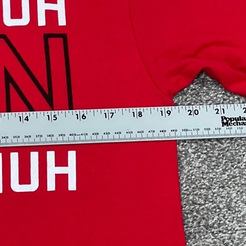 T-shirt ESPN taglia media rossa DAH NAH NUH Sports News Channel Champion autentica - Foto 17 di 24