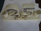 Norcrest 25 year anniversary lustreware candle holder  celebration MCM
