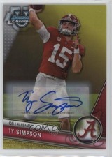 2023 Bowman U Chrome Prospect Auto Yellow Refractor 21/75 Ty Simpson #23