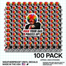 Trump Clown Iran Your Gas Prices Up Sticker 100 Pack Funny Meme Vinyl 2 Trump Clown Iran Your Gas Prices Up Sticker 100 Pack Funny Meme Vinyl 2