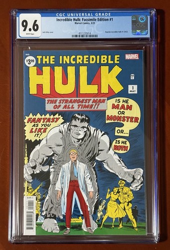 Incredible Hulk #1 Edizione Facsimile CGC 9.6 N Come Nuovo +