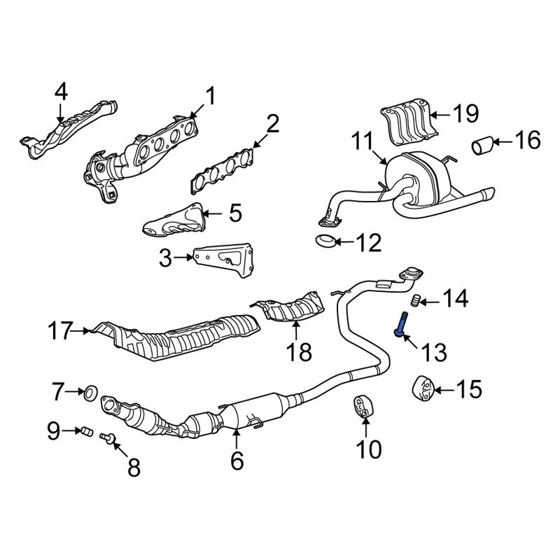 For Scion xB 2004-2015 Scion 90109A0064 Exhaust Bolt - Изображение 2 из 4
