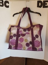 Thirty One Tote All-Day Organizing "Sketchy Dot" Zipper Top Bag