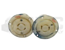 LOT OF 2 HUBBELL HBL2436 TWIST LOCK RECEPTACLE 20A 480VAC