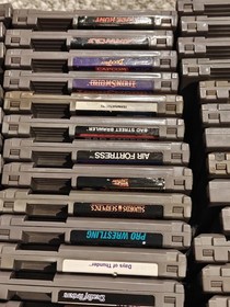 Huge NES 50 Game Lot Super Mario Tetris Metal Gear Excitebike Bionic Commando