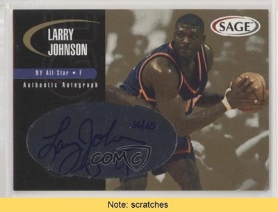 2000 Sage Authentic Gold 36/65 Larry Johnson #A27 Auto READ 2d0
