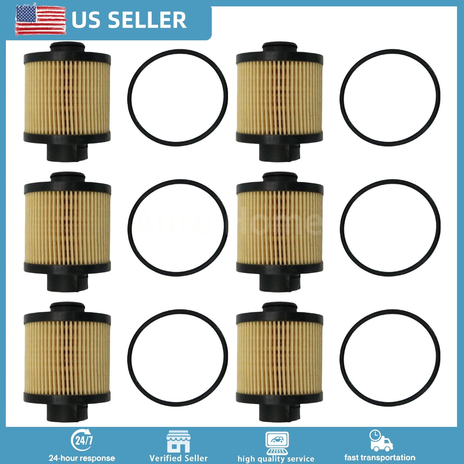 6Pcs Oil Filter Fits Lamborghini Gallardo 2004-2008 07L115561C USA