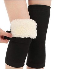 1 Pair Thicken Lengthen Knee Pads Velvet Thermal Joint Brace Leg Warmer XL