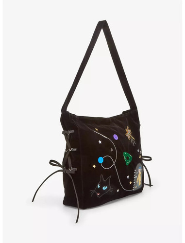 Coraline Icon Embroidered Hobo Shoulder Bag bonus beanie - Picture 2 of 3