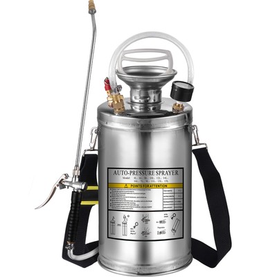 1.5Gal/6L Stainless Steel Sprayer Ground Cleaning Garden Brass Extension GREAT