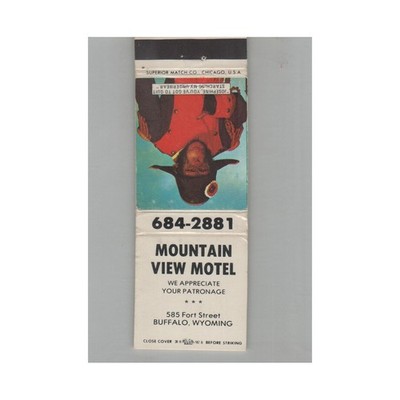 Matchbook Cover Mountain View Motel Buffalo WY