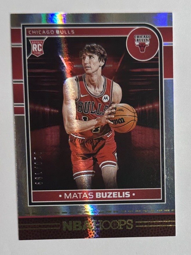 2024-25 Panini NBA Hoops Premium Box Set Matas Buzelis Rookie 020/199 #241