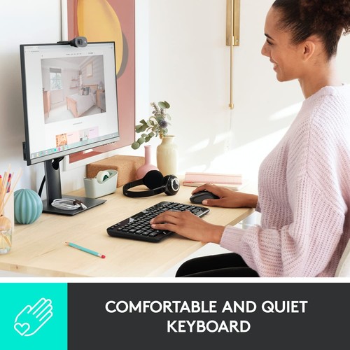 Logitech Wireless Keyboard K360 Glossy Black (US Layout) - Picture 2 of 8