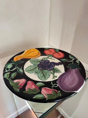 Vickie Carroll Tuscan Design Fruit And Vegetable Platter 14.5 Inches No Chips