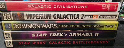 PC Space Spiele Konvolut Galactic Civ, Dominion Wars, Star Trek CD ROM gebraucht
