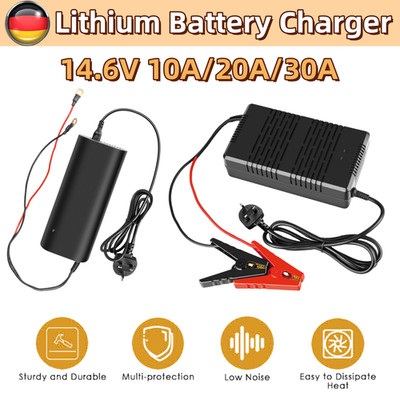 14.6V 30A-10A Lithium Batterie Ladegerät Schnellladung LiFePO4 Batterieladegerät