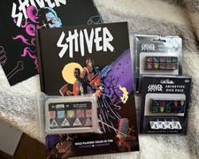 Shiver RPG Rules, GM screen Premium Metal Dice & 2 Standard Dice Sets RRP �125