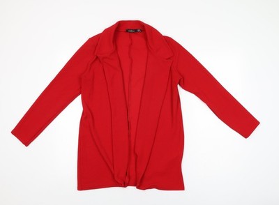 Boohoo Damen Rot Jacke Blazer Größe 12