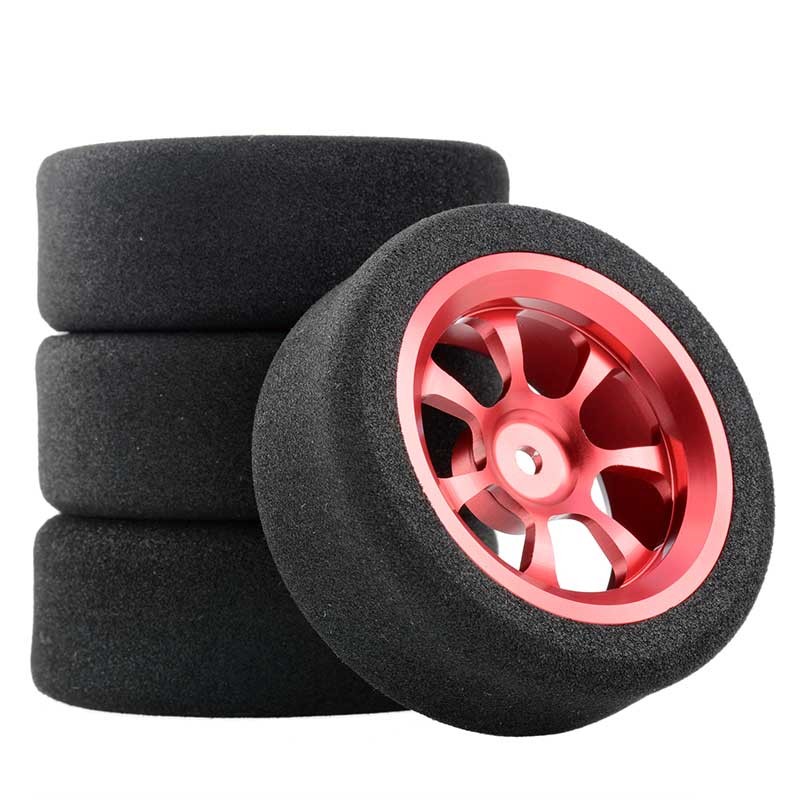 1/10Scale Sponge Tires and Wheel Rims with 3mm Offset For RC HSP HPI On-Road Car
