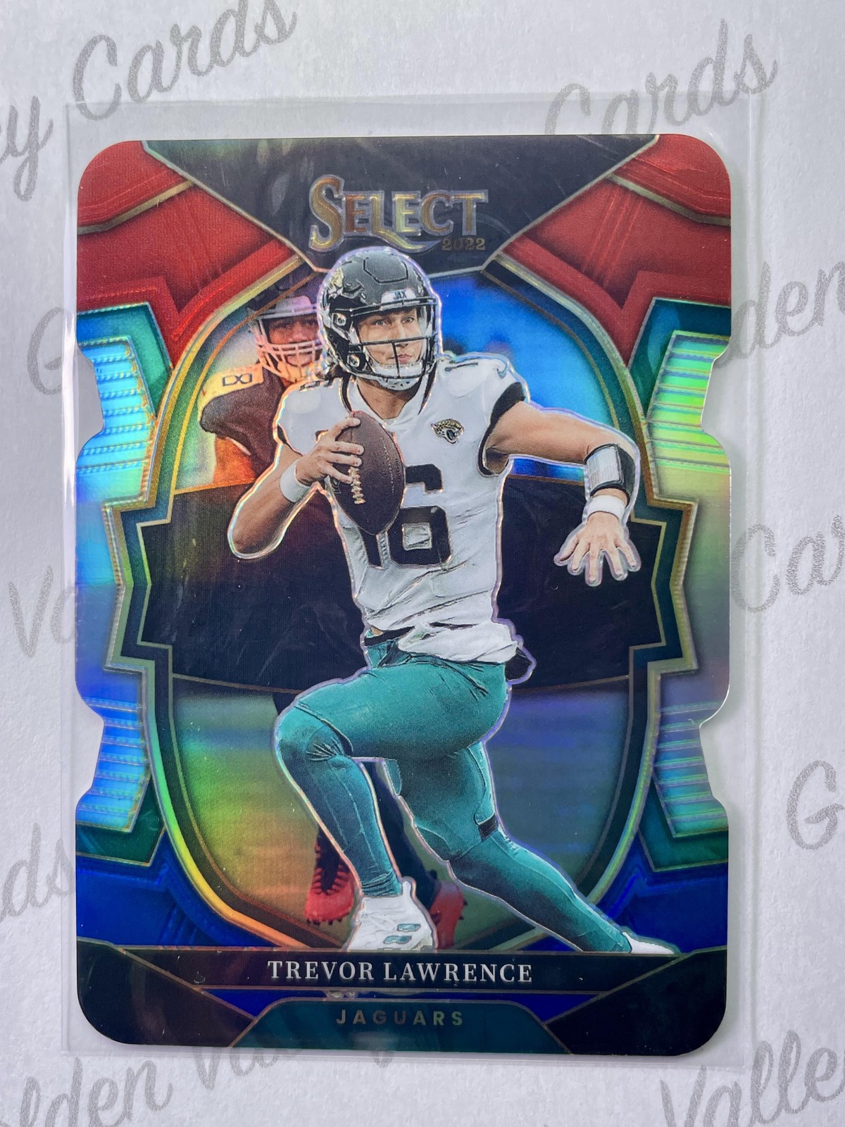 2022 Select Red Blue Prizm Die Cut #41 Trevor Lawrence Jacksonville Jaguars