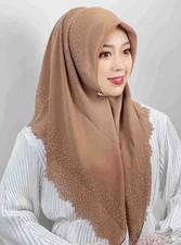 Muslim Square Scarf Hijab Chiffon Turban Headscarf Women Shawl Wrap Stoles Islam