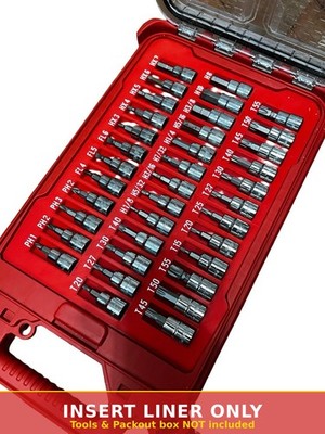 Milwaukee Packout Einsatz Liner für 37tlg 3/8'' Bit Steckschlüsselsatz (Bits nicht enthalten)