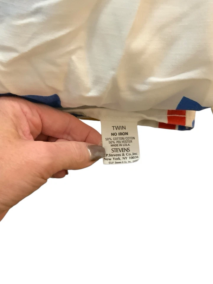 Juego de sábanas planas y funda de almohada vintage Stevens Sesame Street ABC The Muppets Foto 2 de 4