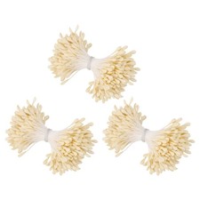 3mm Double Head Flower Stamen 1020 Pcs Artificial Floral Stamens, Yellow Pink