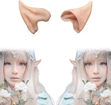 HOMEYA Elf Ears Halloween Cosplay Costumes Pointed Prosthetic Ear Tips Christmas