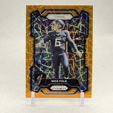 2023 Nick Folk Orange Lazer Prizm #208, K, Titans, NFL