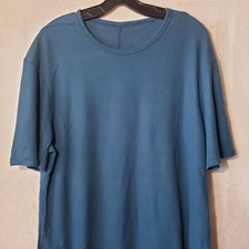 Lululemon Waffle Knit Shirt Mens XL Blue Short Sleeve Thermal Crewneck Tee