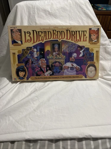 VINTAGE 13 Dead End Drive COMPLETE Milton Bradley 1993 Board Game Mystery  90’s