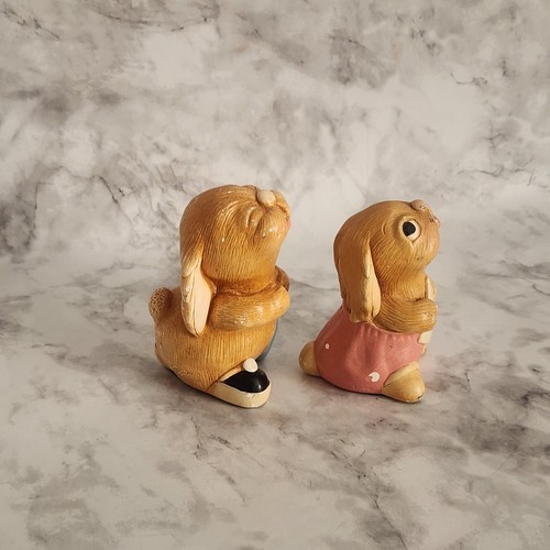 Lot of 7 Pendelfin Hand Painted Stonecraft Bunny Figurines England with Stickers - Picture 16 of 20