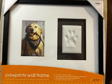 Pearhead Pawprints Wall Frame Dog Paw Print Keepsake Photo Display Personalized
