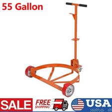 Heavy-Duty Steel 55-Gallon Dolly Cart 1200 LBS Drum Dolly with Sturdy Wheels