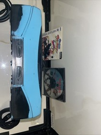 Blue sega saturn Console USA With 2 Games