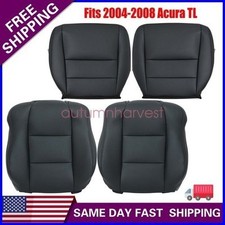 For 2004-2008 Acura Tl Driver Passenger Perforated Leather Seat Cover Black For 2004-2008 Acura Tl Driver Passenger Perforated Leather Seat Cover Black