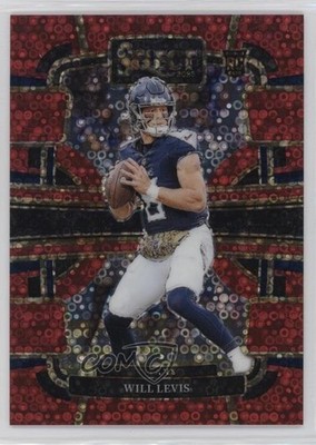 2023 Panini Select Concourse Red Disco Prizm 14/49 Will Levis #96 Rookie RC 1ij1