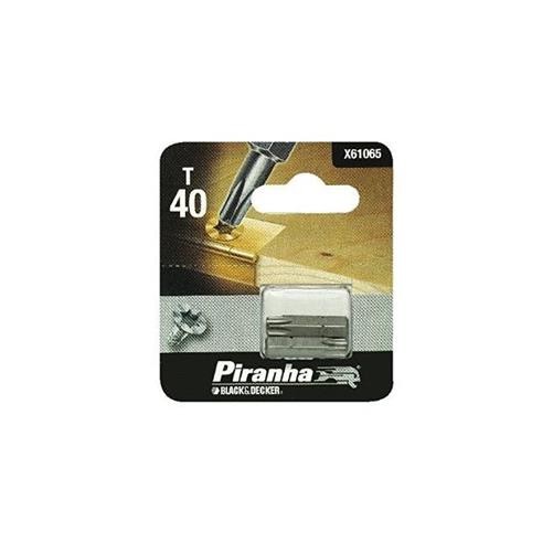 Black & Decker X61065 2x 25mm Piranha 40T Torx Head Hex Shank Screwdriver Bits