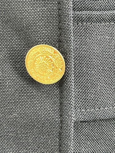 Louis Martin Men's 1410 Poly Wool Navy Blue Hopsack Button Up Classic Blazer 46L - Picture 7 of 22