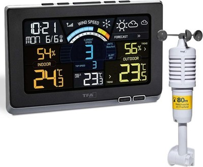 TFA Dostmann 35.1140.01 Wireless Weather Station Spring Breeze, 20 x 14 x 2.6 cm