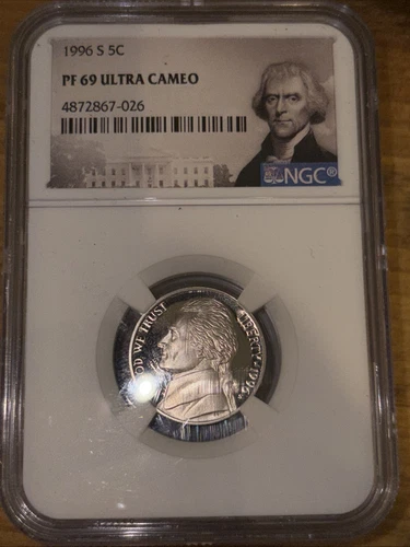 1996-S PR PF 69 Ultra Cameo NGC U.S / United States 5c Jefferson Nickel