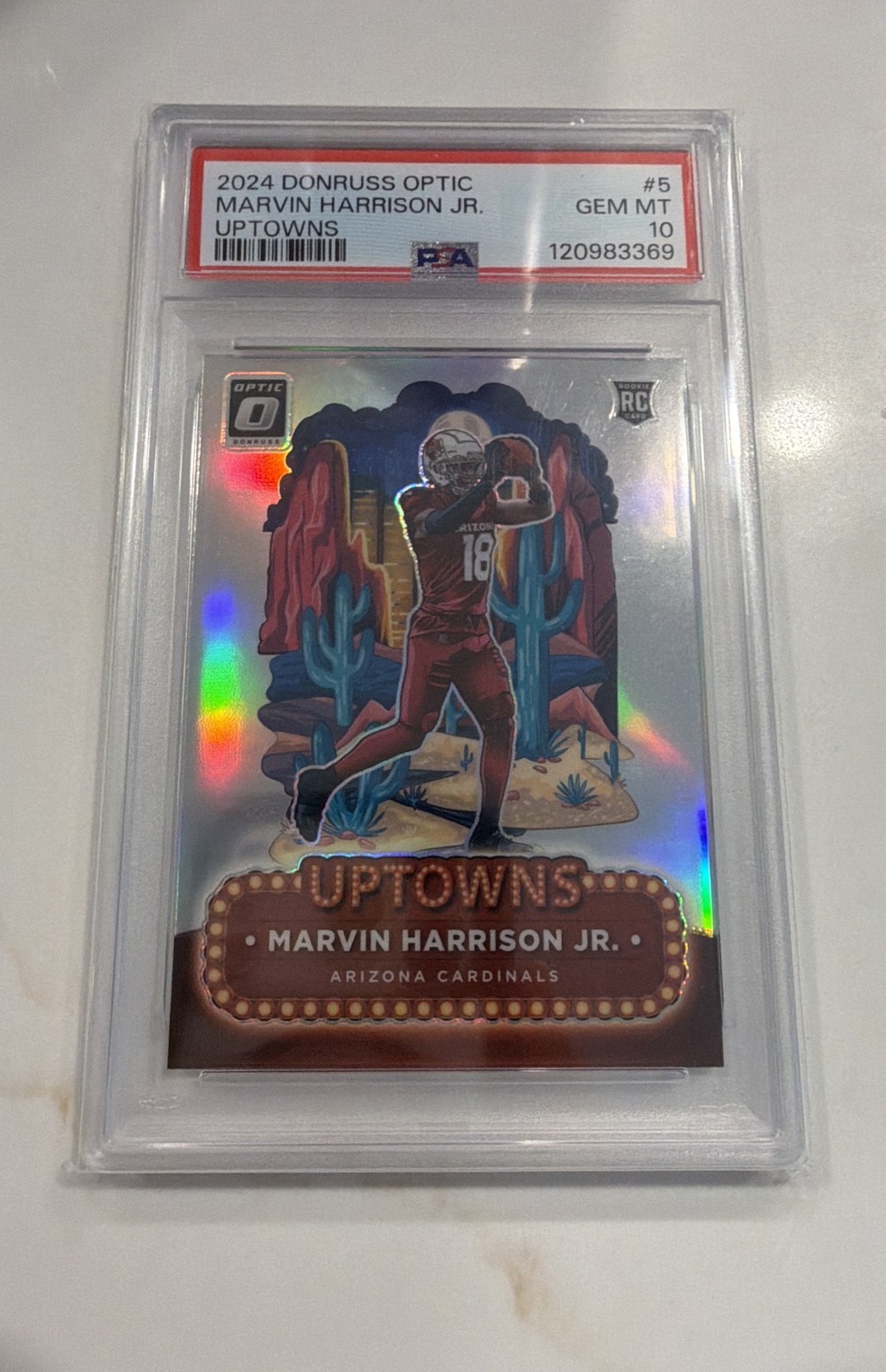 Marvin Harrison Jr. Panini Donruss Optic Uptowns #5 Base