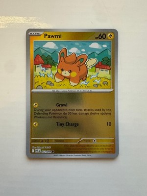 Pawmi 032/094 Reverse Holo  Phantasmal Flames Pokemon Near Mint
