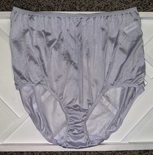 Vintage Underscore Panties 10 Light Purple Silky Soft Granny High Waisted Sheer