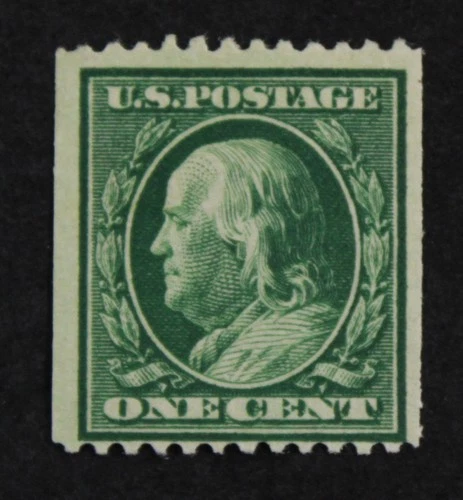 CKStamps: US Stamps Collection Scott#348 1c Franklin Mint H OG 21 1/2mm