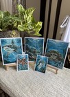 Original 4x6 Miniature Painting Blue Lobster Art Salt & Tide Series Ocean Life — photo 8
