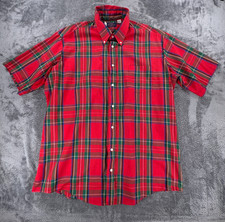 Vintage Ivy Classics Plaid Shirt Mens XL Tall Thing 90's Short Sleeve USA Made
